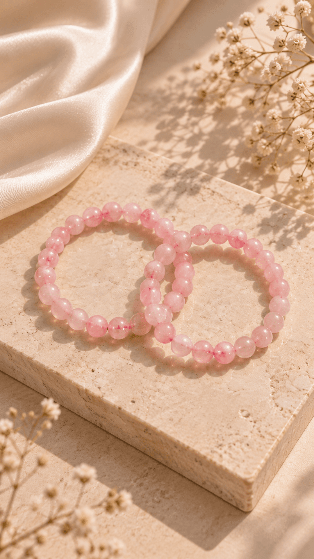 Natural Rose Quartz Gemstone Bracelet